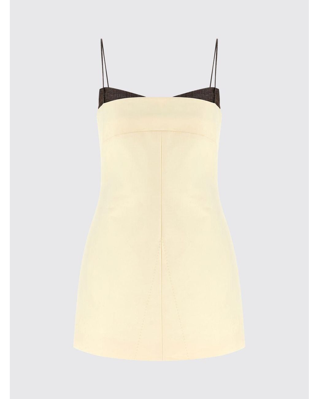 Entire studios Natural Carey Strapless Mini Cotton Dress