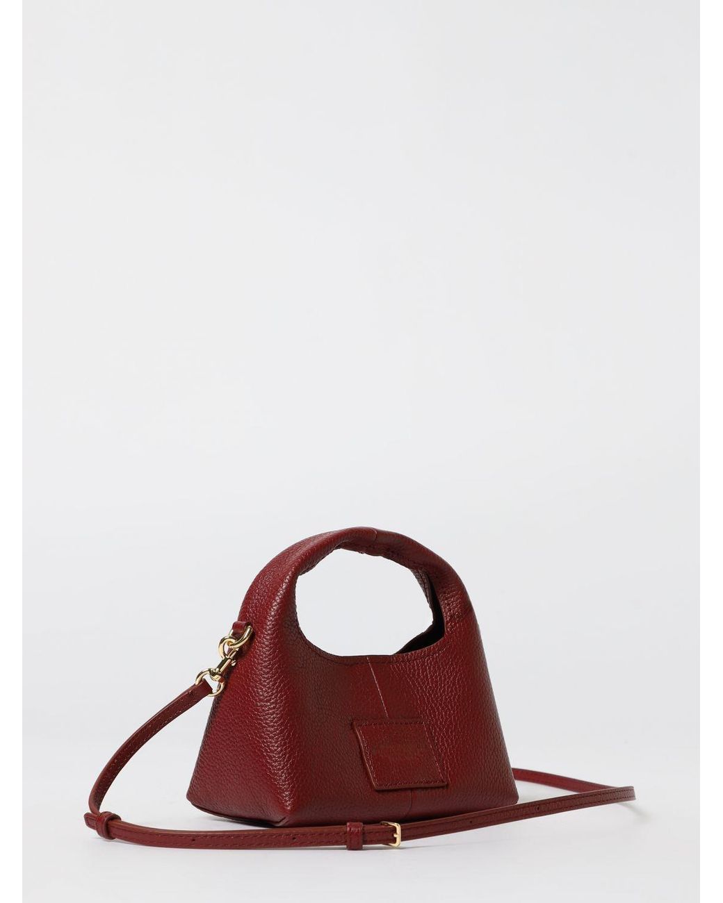 Marc Jacobs Red The Micro Sack Bag Grained Leather Bag