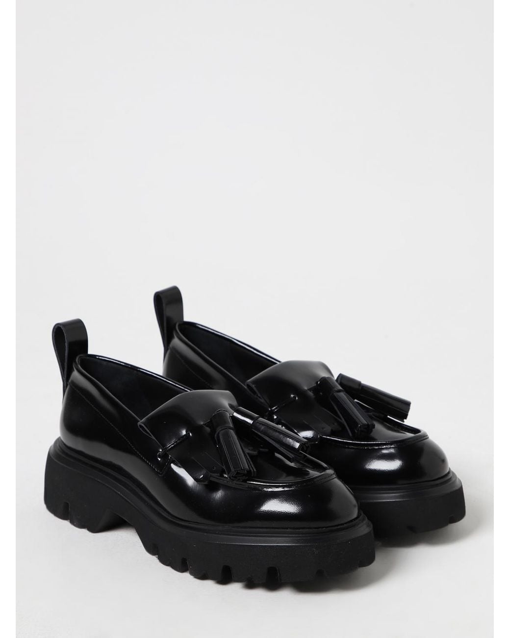 MSGM Black Moccasins In Patent Leather