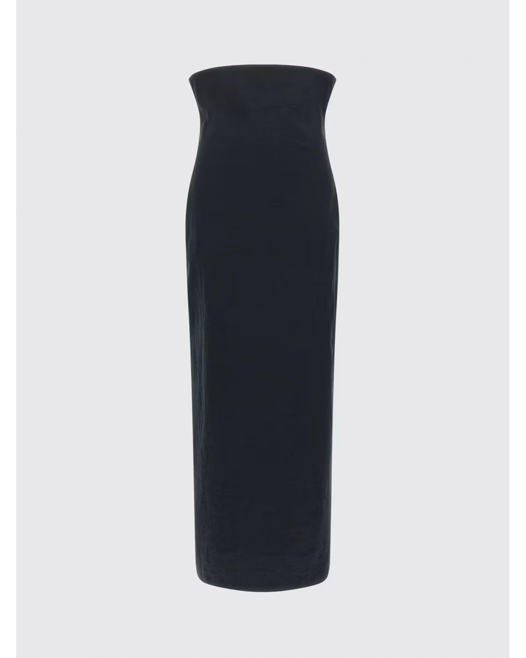 Issey Miyake Blue High-Waisted Cotton Blend Long Pencil Skirt