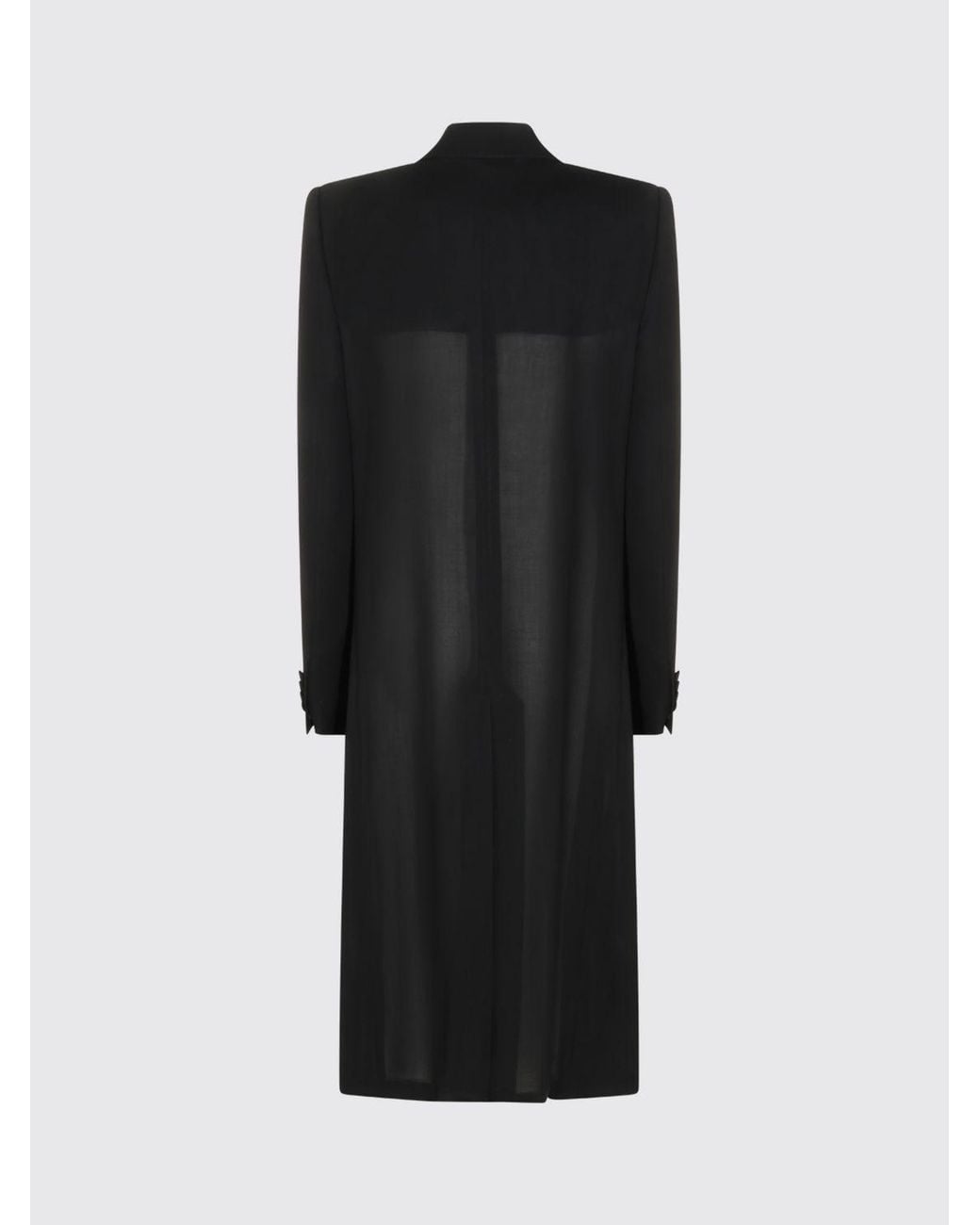 Tom Ford Blue Long Double-Breasted Wool Coat With Peak Lapels