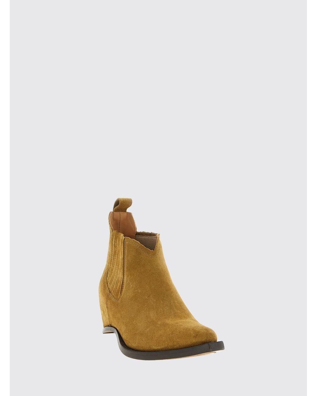 Maison Margiela Brown Suede Chelsea Boots With Almond Toe for men
