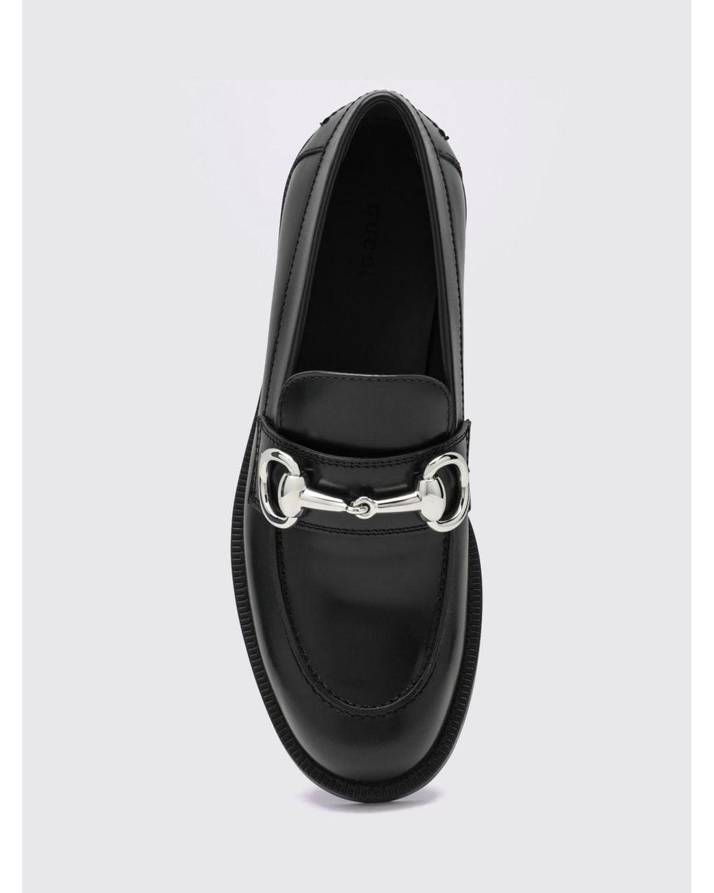 Gucci White Boulevard Smooth Leather Loafers With-Tone Horsebit