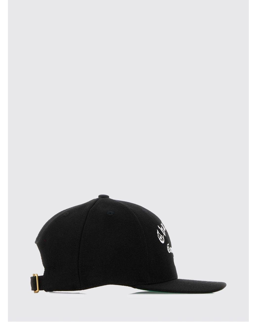 Willy Chavarria Black Twill Hat With Embroidered Slogan for men