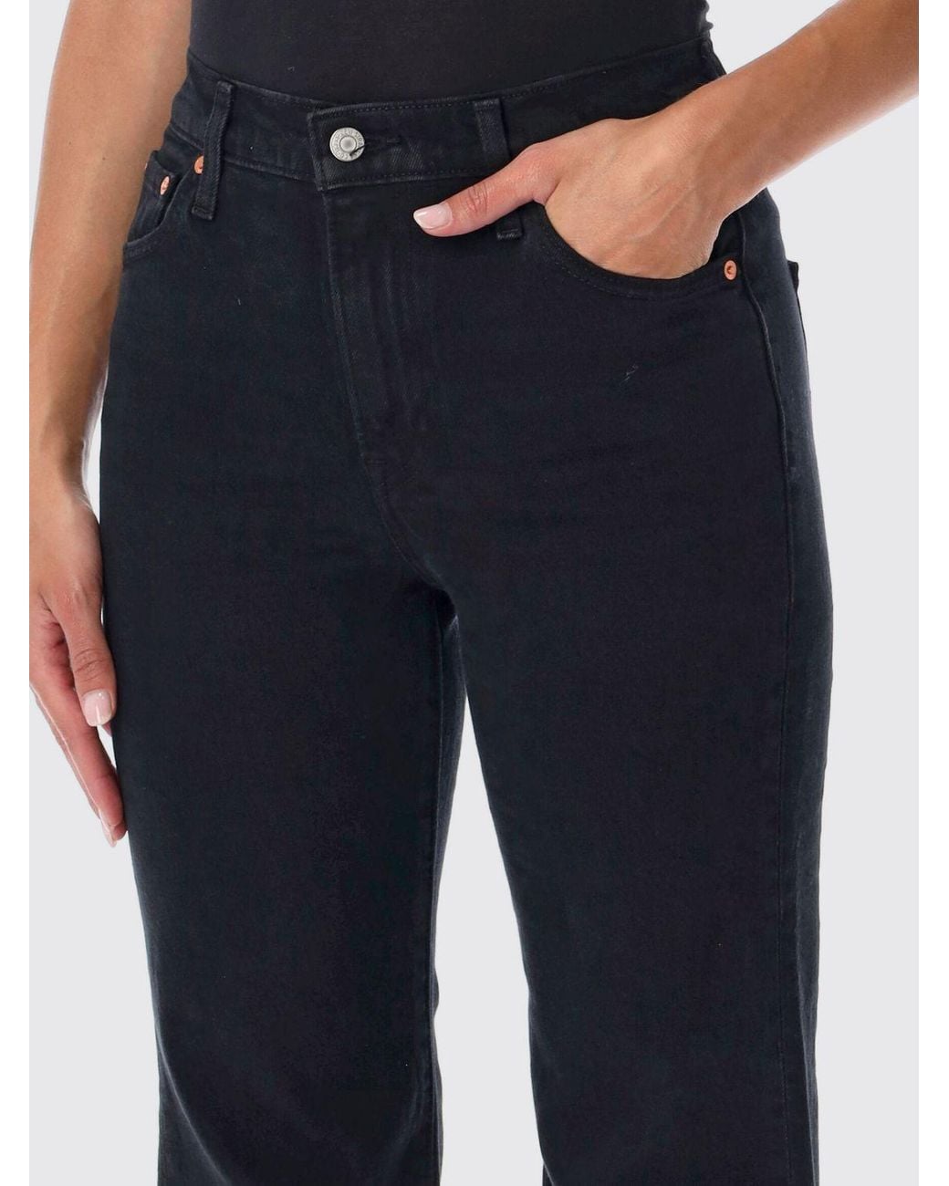 Levi's Blue Ribcage High-Waisted Flared Jeans