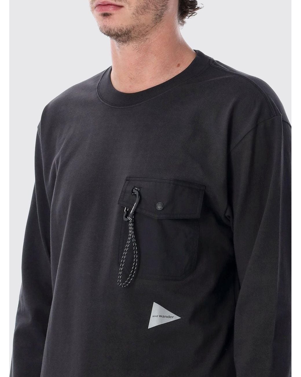 And Wander Black T-Shirt for men