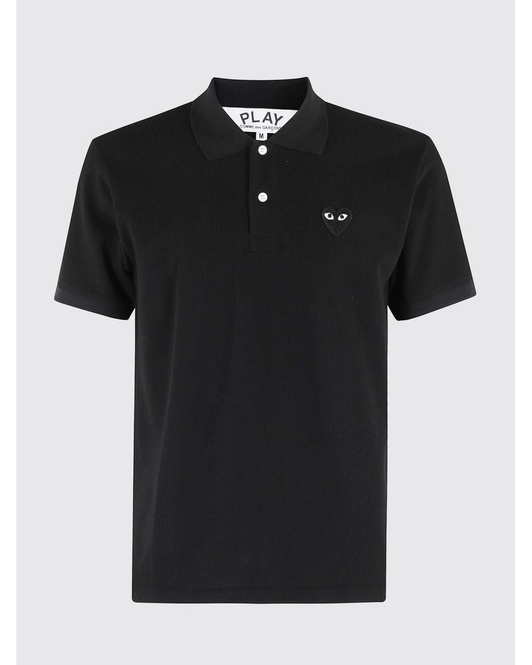 COMME DES GARÇONS PLAY Black Comme Des GarÇ Ons Play Cotton Polo Shirt With Logo for men