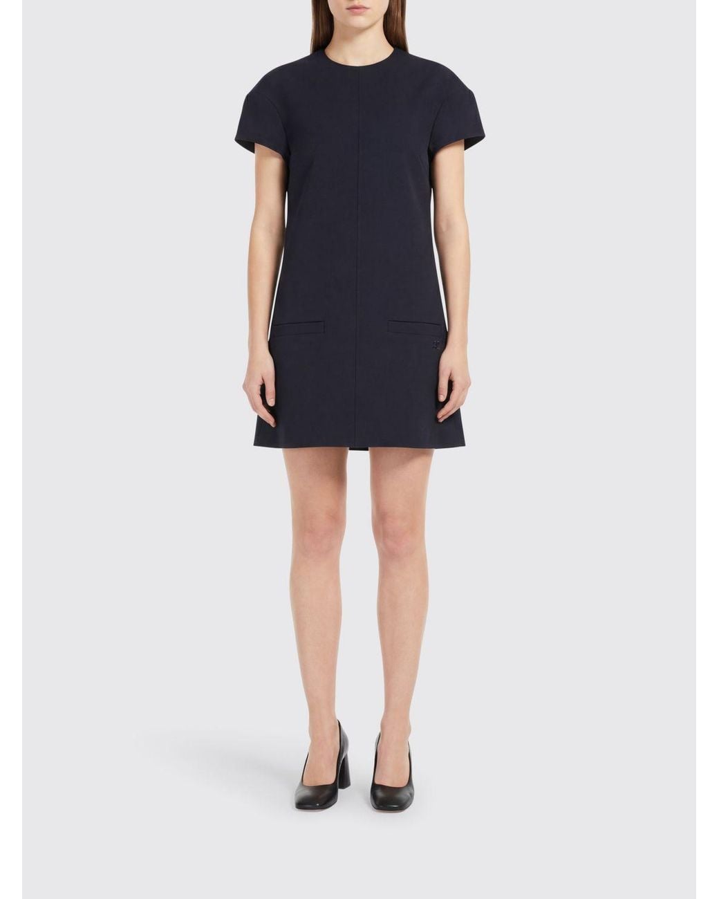 Courreges Blue CourrÈ Ges Wool Blend Dress