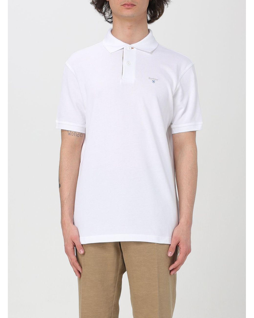 Barbour Polo Shirt in White for Men Lyst UK