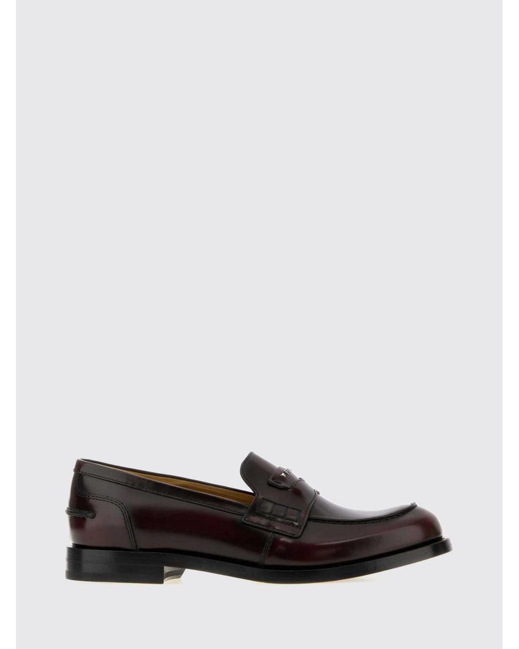 Fendi White Ateneo Brushed Calfskin Leather Penny Loafers With Round Toe for men