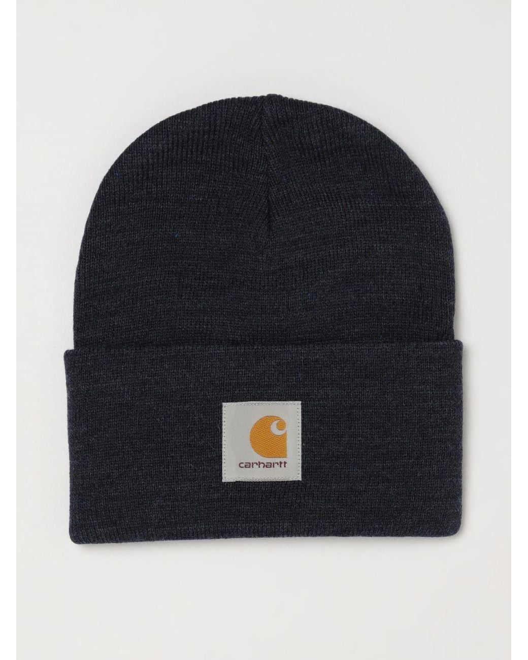 Carhartt Black Acrylic Watch Beanie With Cuff And Embroidered Logo for men