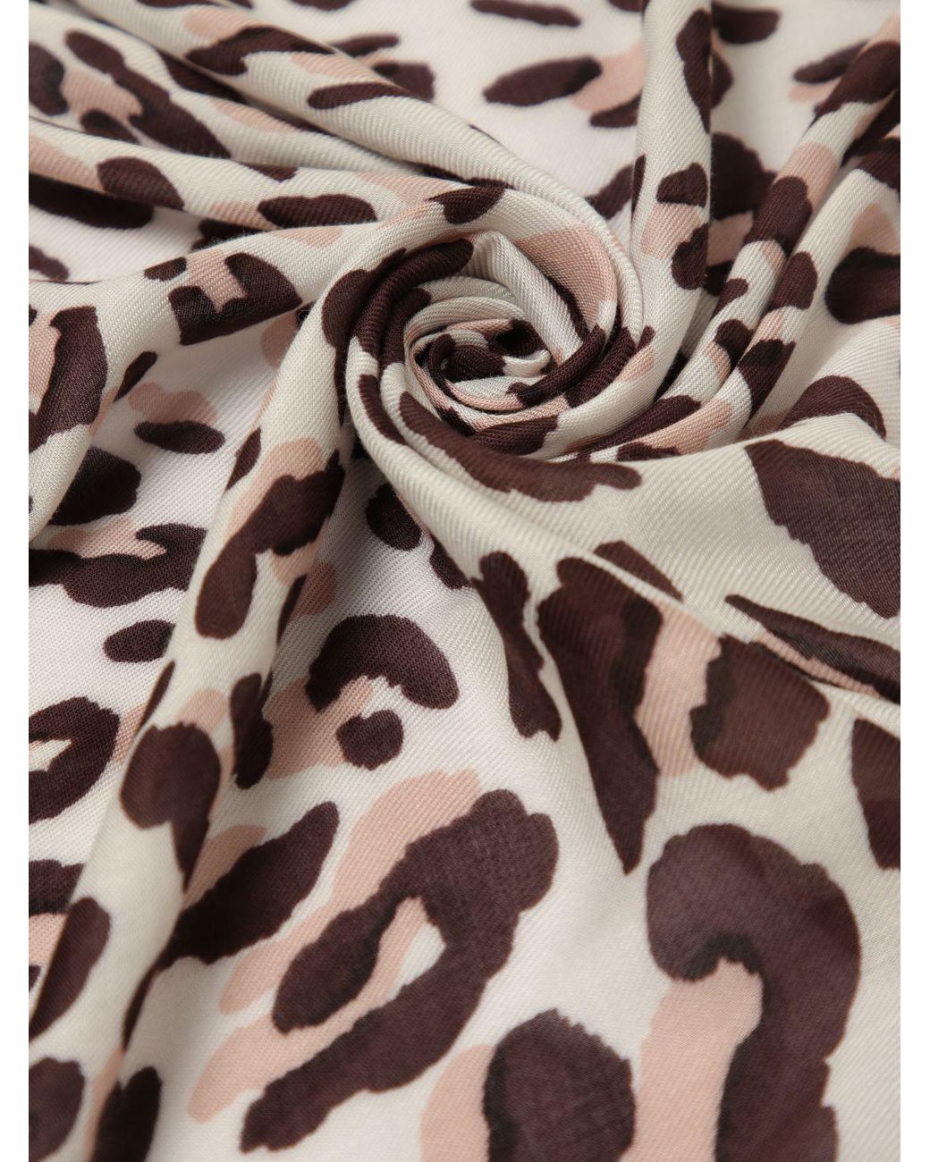 Pañuelo De Viscosa Con Estampado Animal Y Monograma Liu Jo de color Natural