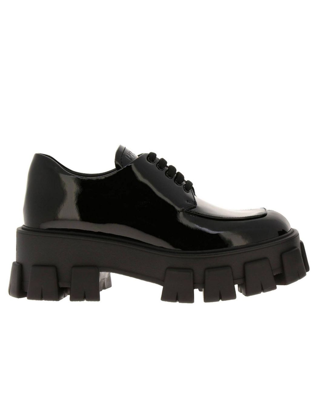 Prada Women's Oxford Shoes in Black | Lyst UK