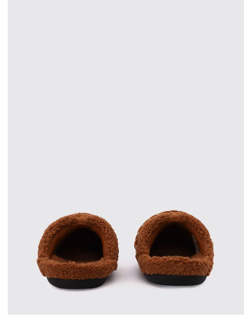 Moon Boot Brown Teddy Shearling Slippers for men