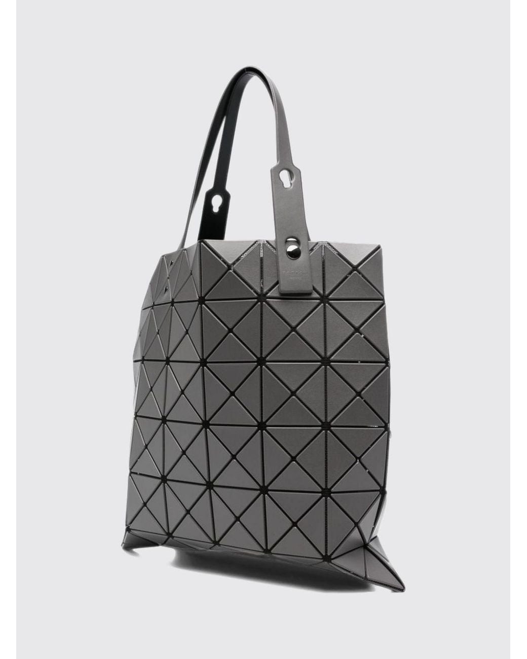 Issey Miyake Gray Lucent Geometric-Panel Tote Bag
