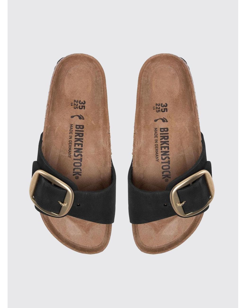 Birkenstock White Madrid Big Buckle Nubuck Sandal