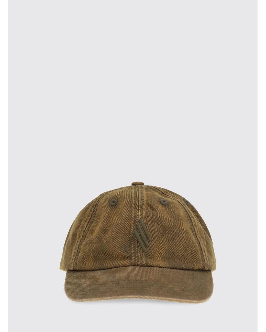 The Attico Brown Cotton Hat With Embroidered Logo