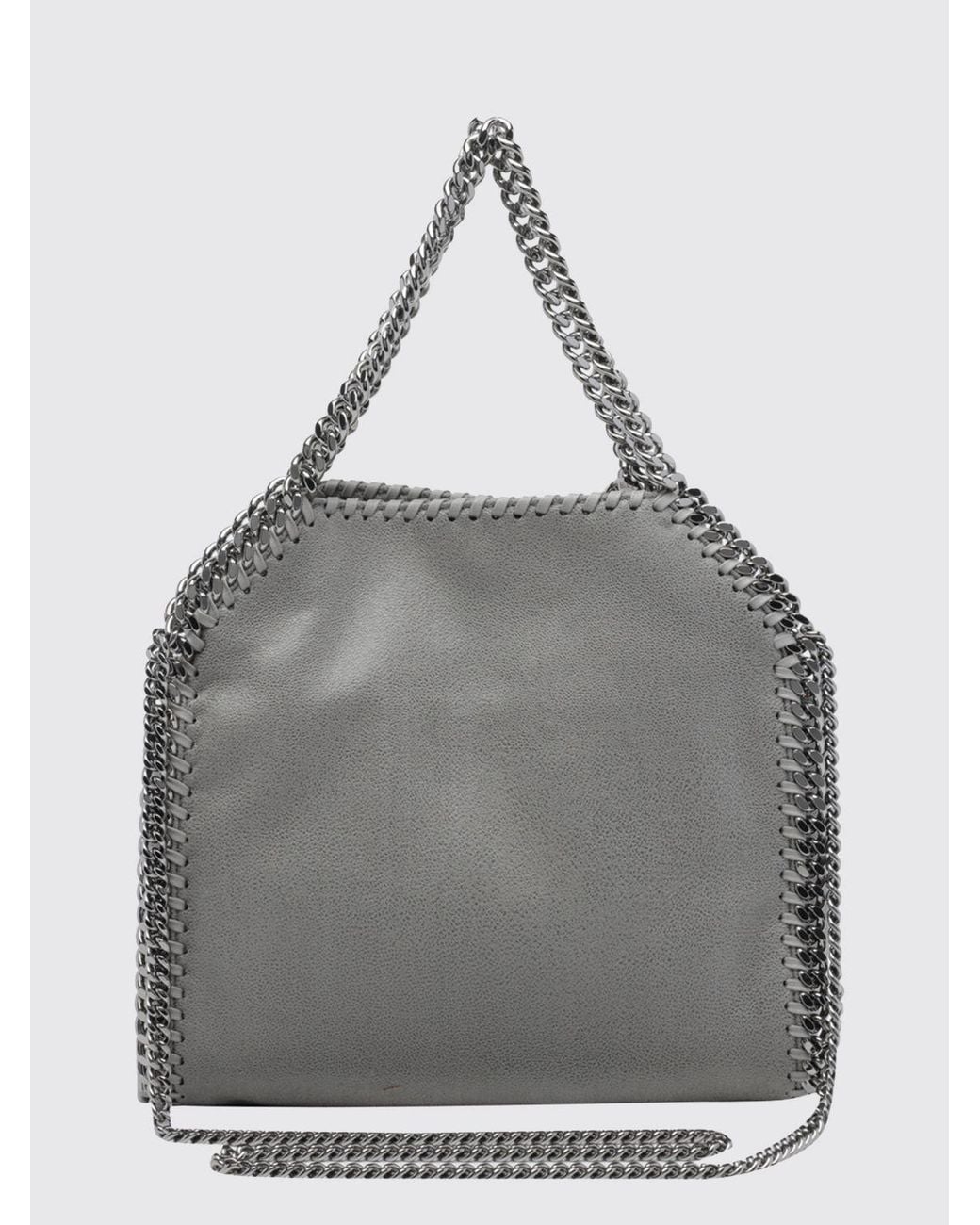 Stella McCartney Gray Falabella Alter Mat Handbag With Chain Trim