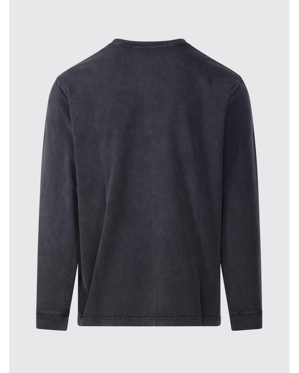 Maison Kitsuné Blue Maison KitsunÉ Chillax Fox Patch Organic Cotton Long-Sleeved T-Shirt for men