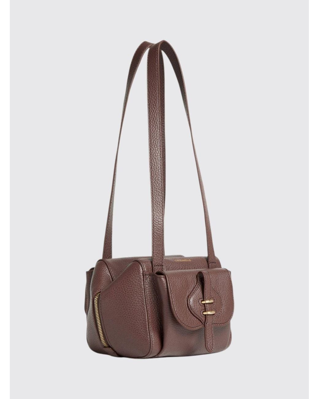 Coccinelle Multicolor Mavery Asymmetrical Tumbled Leather Shoulder Bag