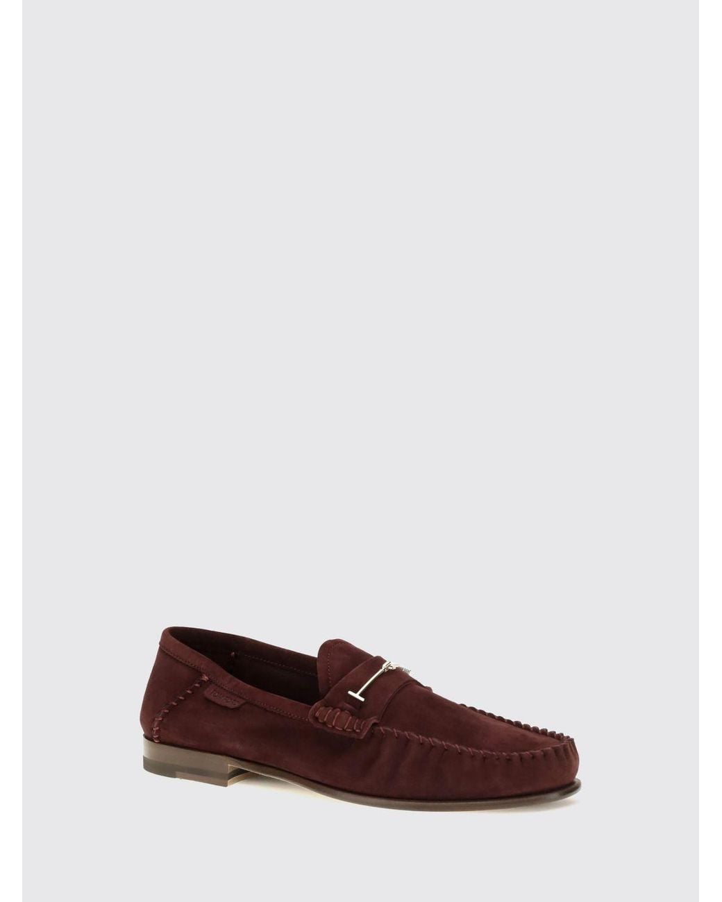 Tom Ford Brown Suede Calfskin Penny Loafers