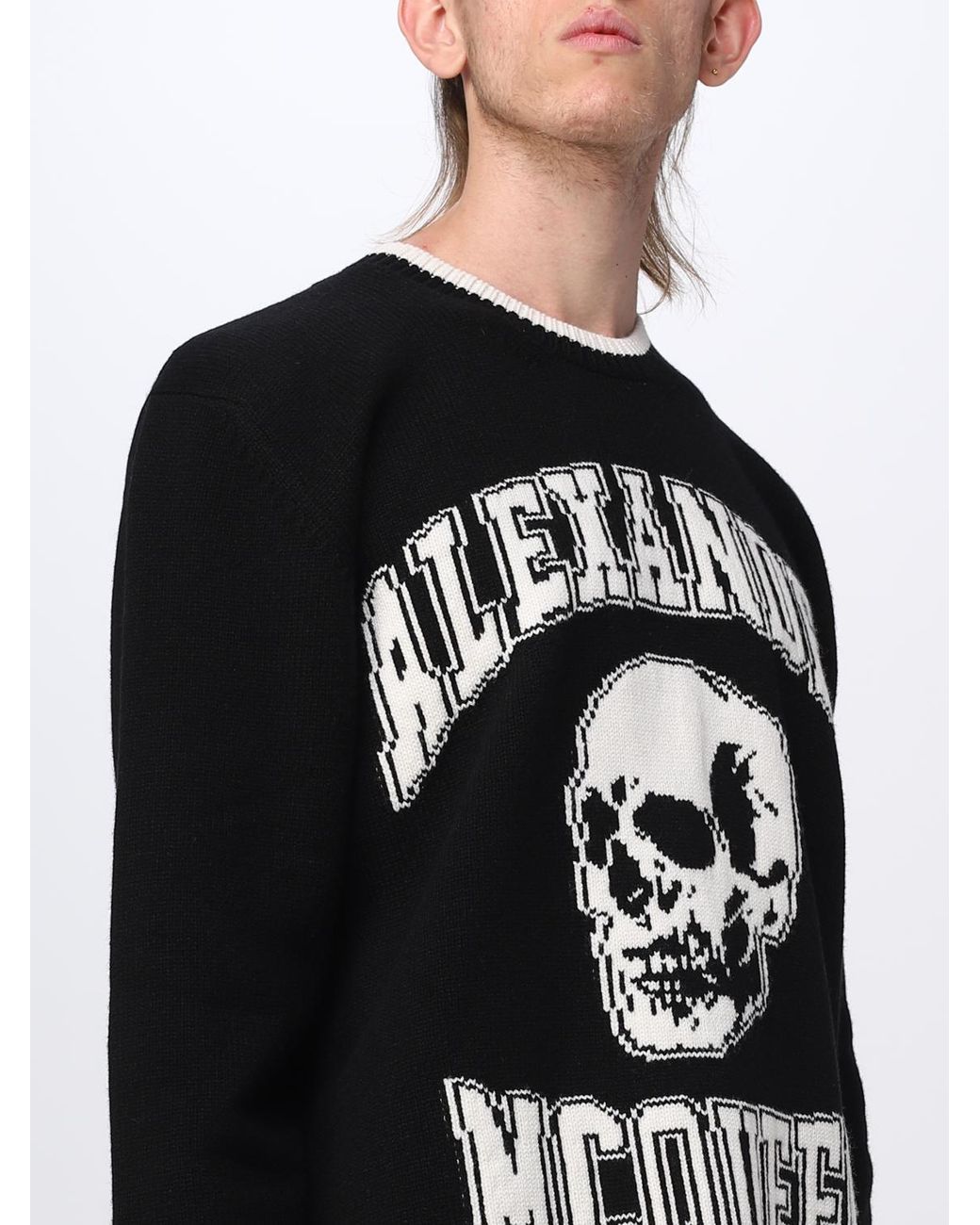 McQueen Varsity Sweater in Black für Herren