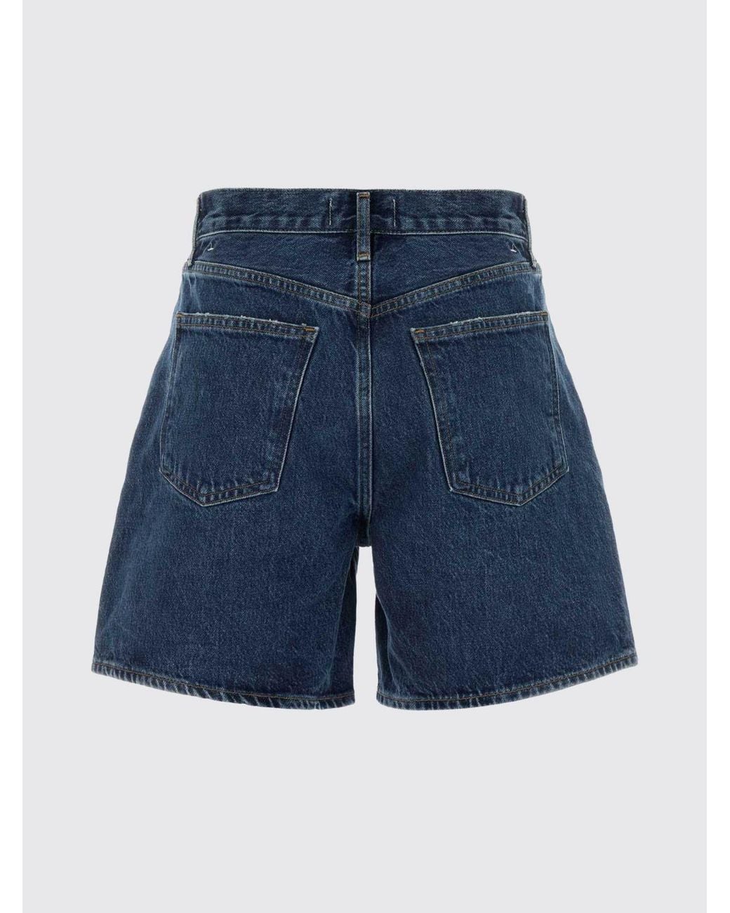 Agolde Blue High-Waisted Shorts