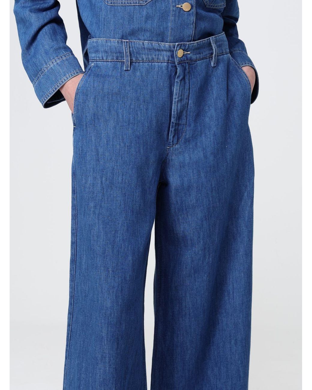 Max Mara Blue Mastice Wide Leg Denim Jeans
