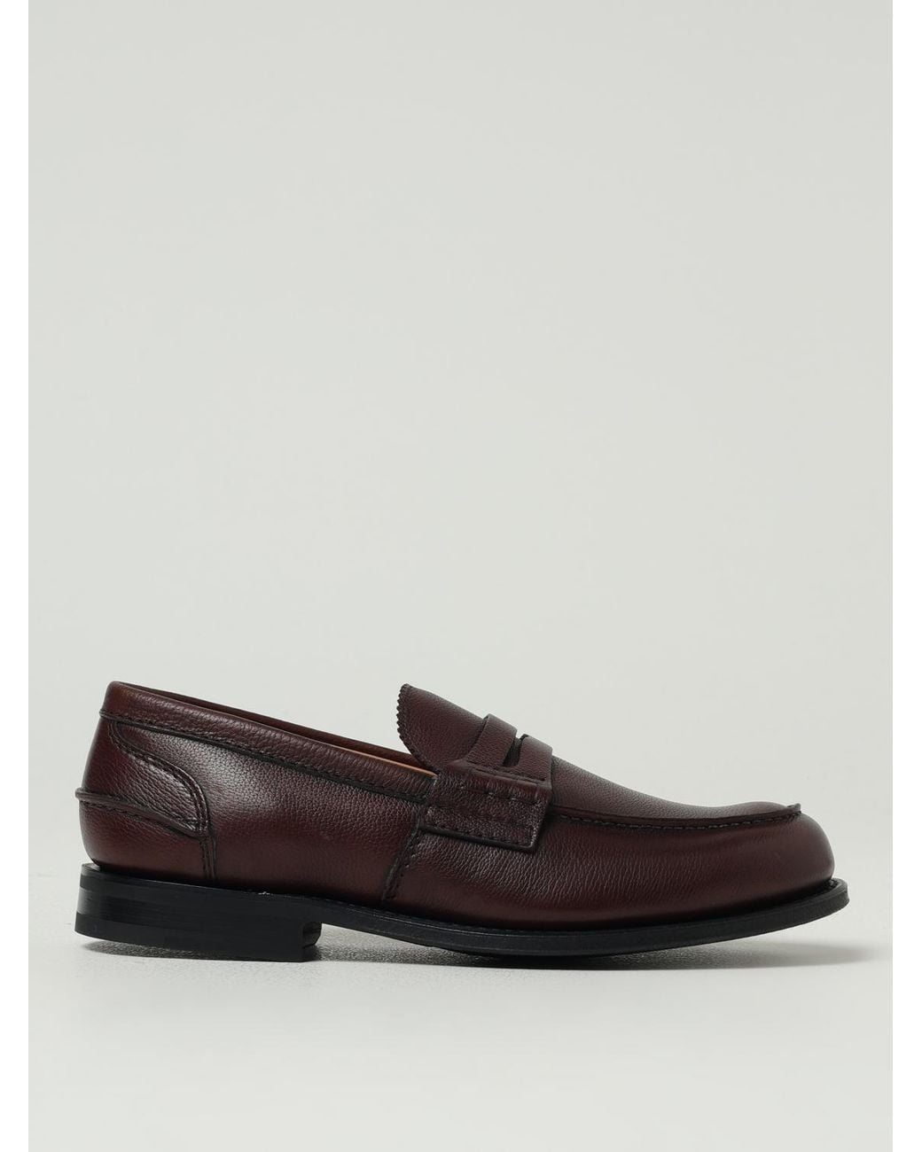 Church's Brown Leather Penny Loafers for men