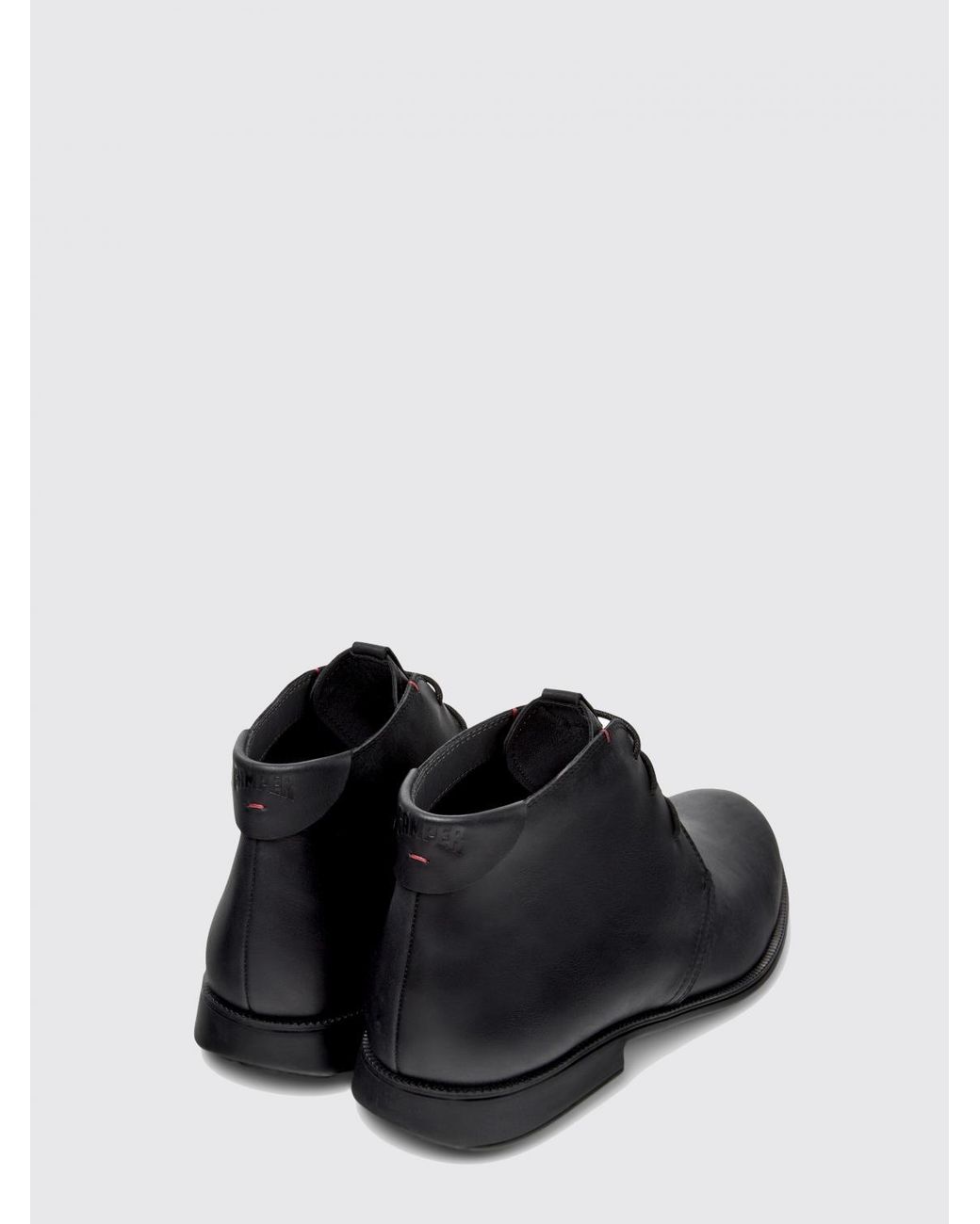Camper Black Mil 1913 Smooth Leather Chukka Boots With Embossed Logo for men