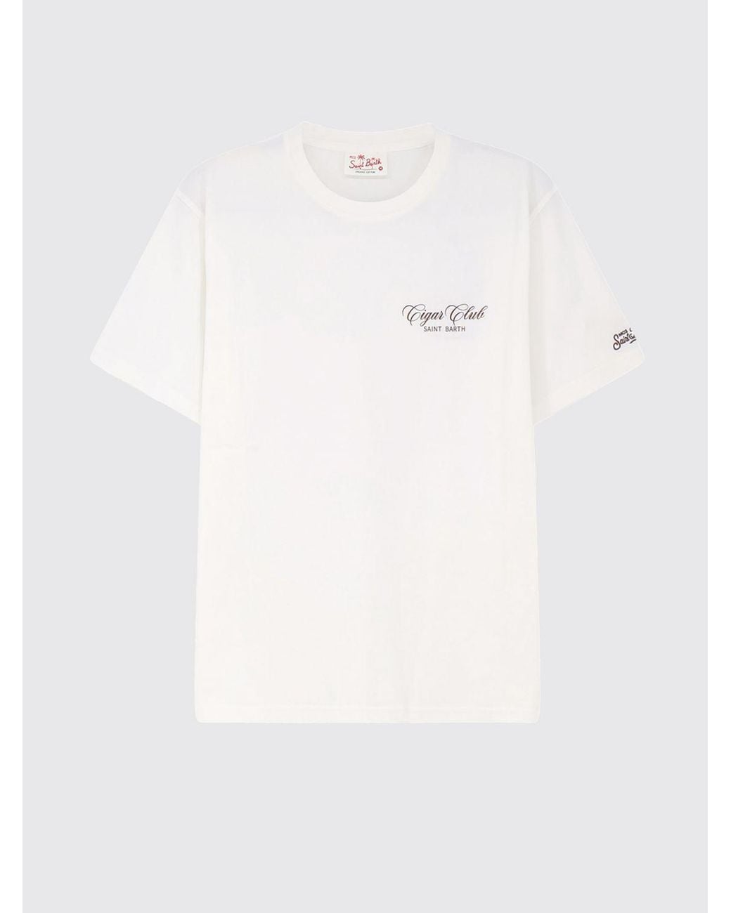 Mc2 Saint Barth White Printed Cotton T-Shirt for men