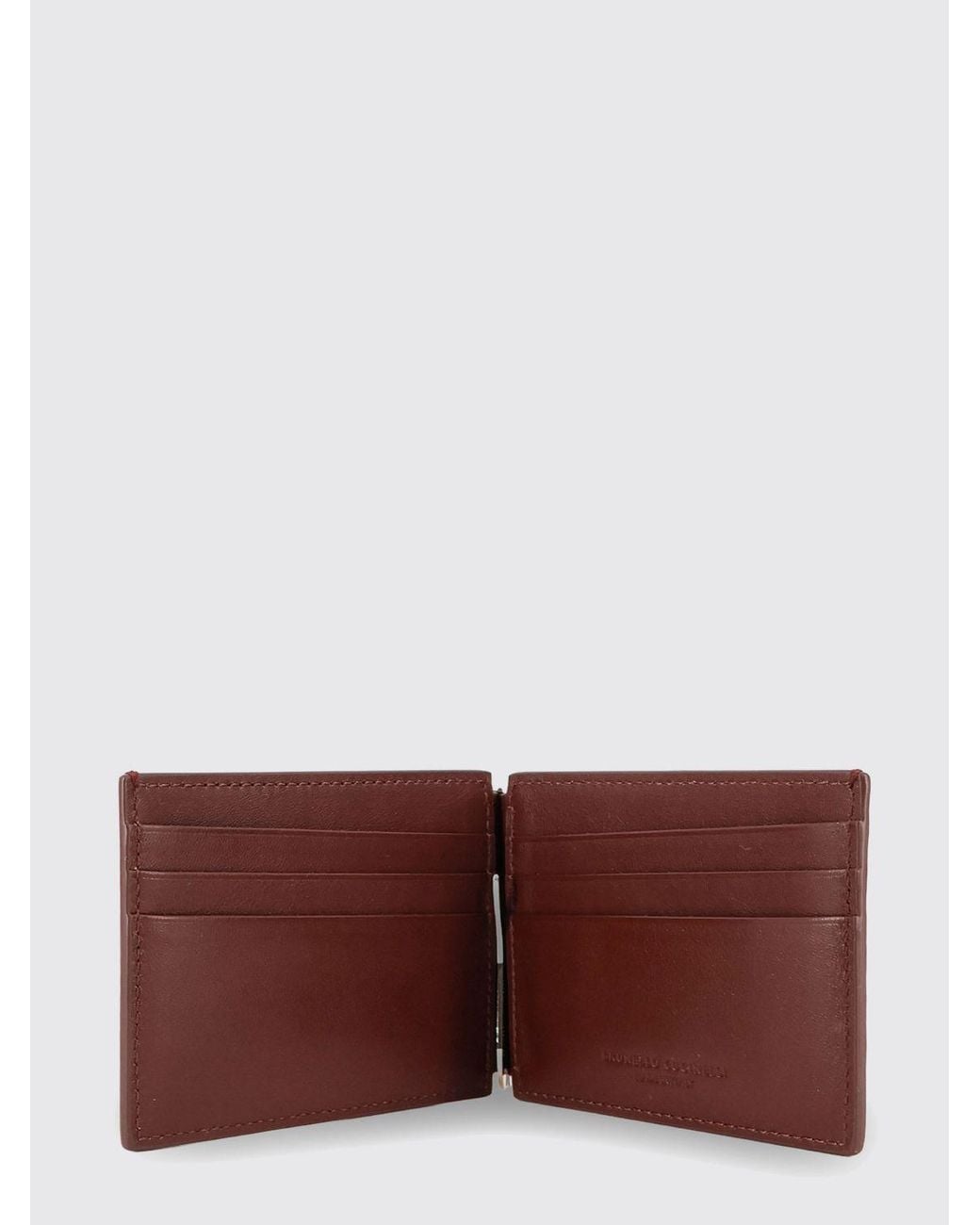Brunello Cucinelli Purple Calfskin Bifold Wallet With Money Clip for men