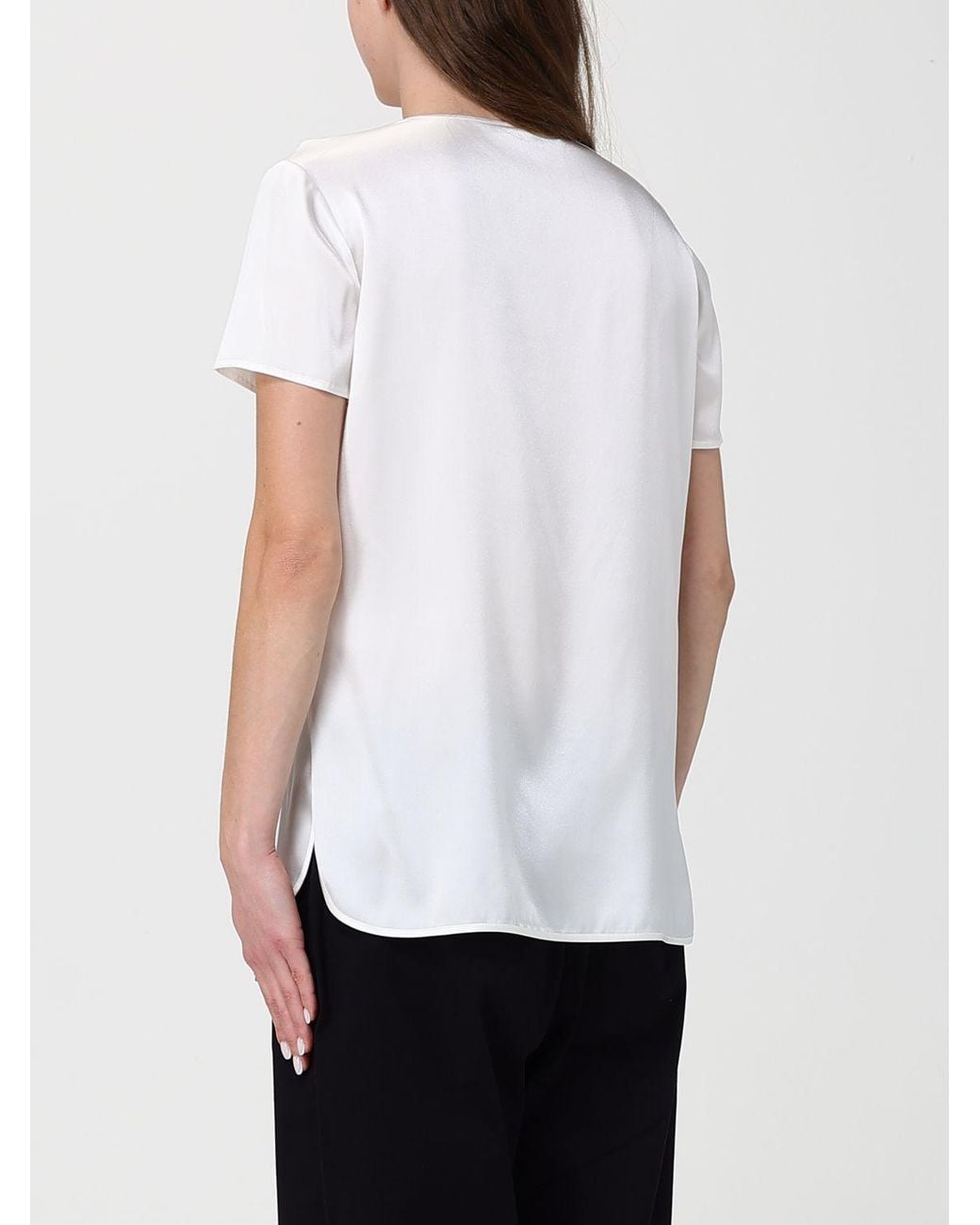 Max Mara White Silk Blouse