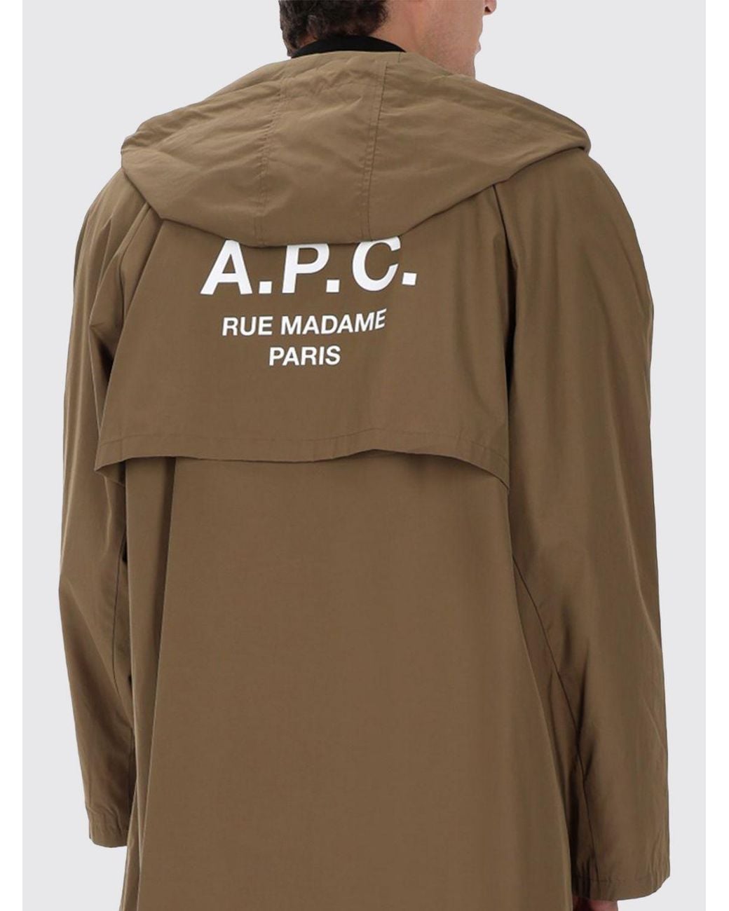 A.P.C. Natural Waterproof Hooded Jacket for men