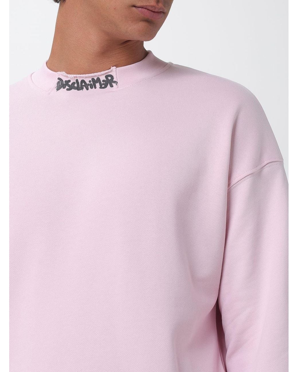 DISCLAIMER Pink Sweatshirt for men