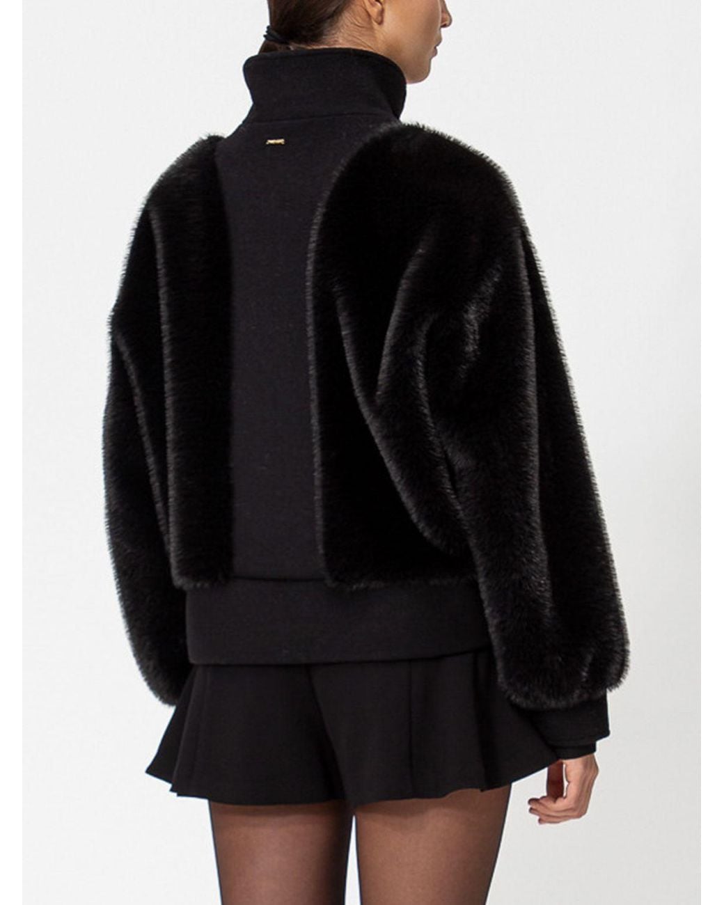 Twinset Black Fur Coat