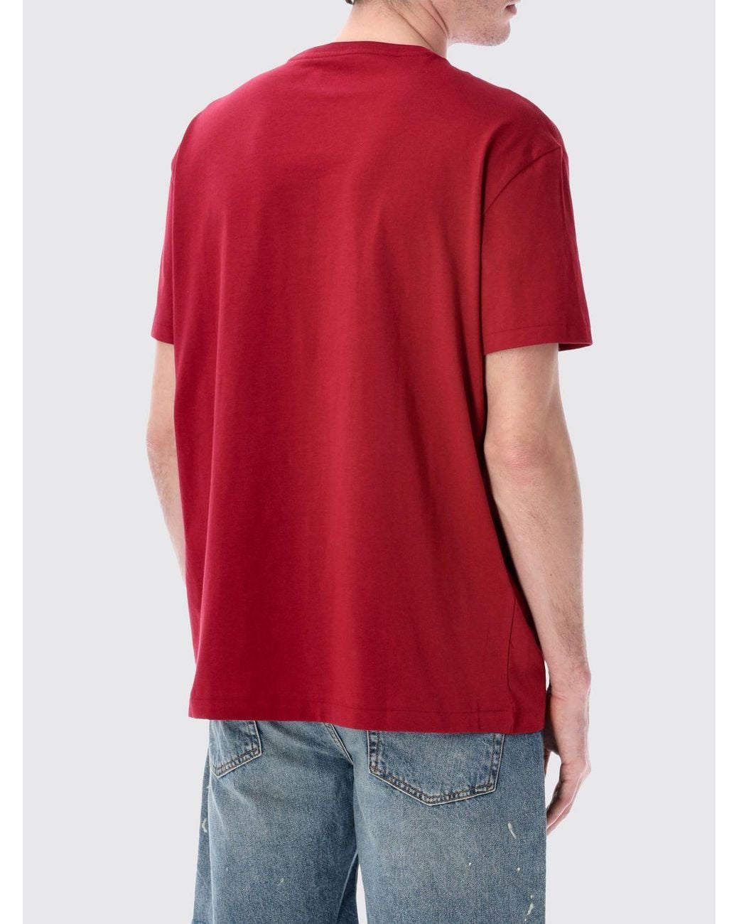 Polo Ralph Lauren Red V-Neck T-Shirt for men