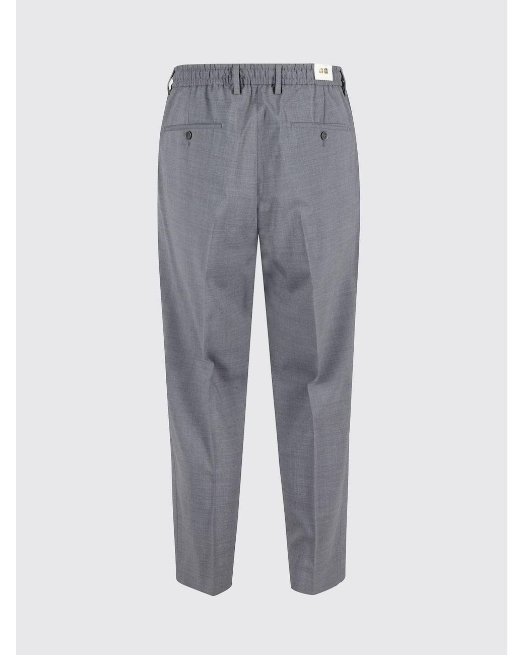 Briglia 1949 Gray Wool Drawstring Trousers for men