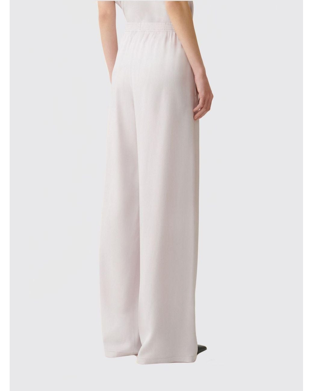 Fabiana Filippi Pink High-Waisted Wide-Leg Palazzo Trousers With Elastic Waistband