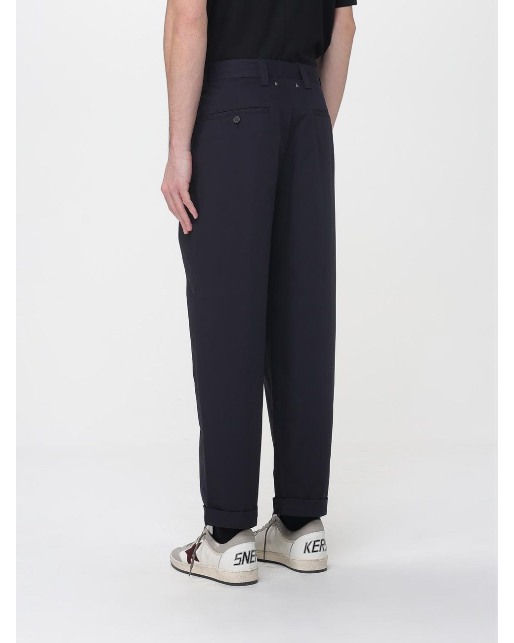 Golden Goose Deluxe Brand Blue Cotton Trousers for men