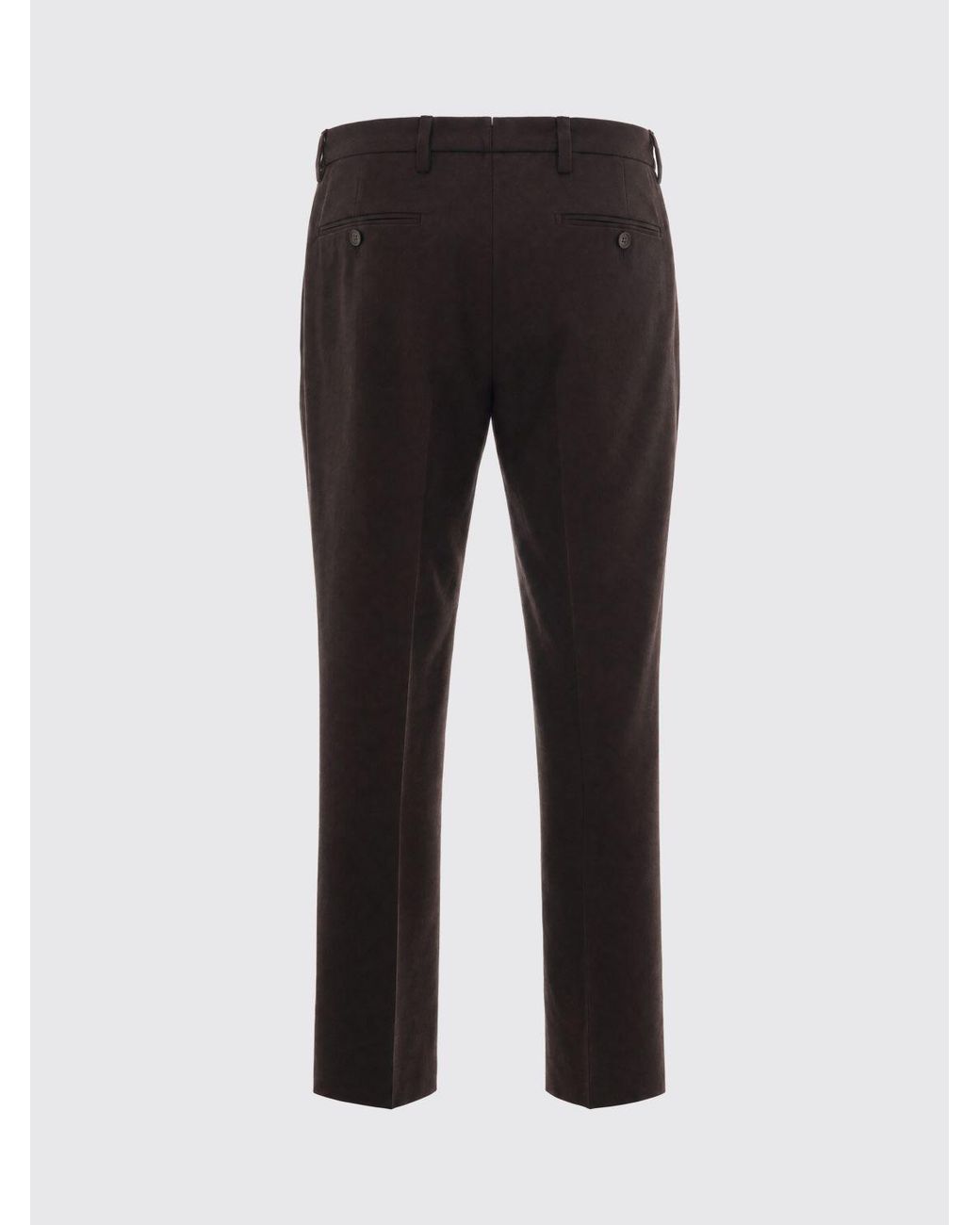Briglia 1949 Brown Pleated Wool And Cashmere Blend Chino Trousers for men