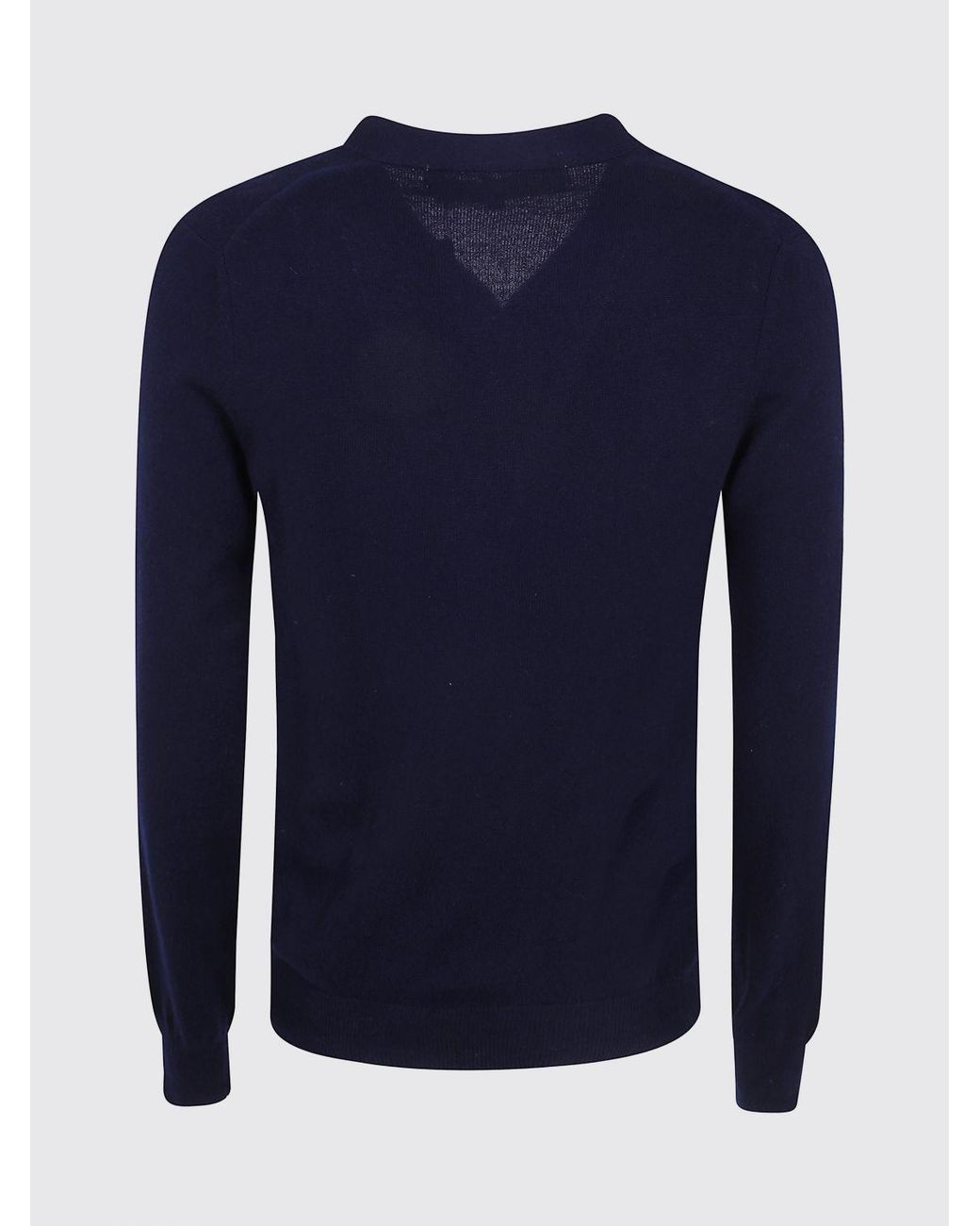 COMME DES GARÇONS PLAY Blue Comme Des GarÇ Ons Play V-Neck Wool Cardigan With An Embroidered Logo for men