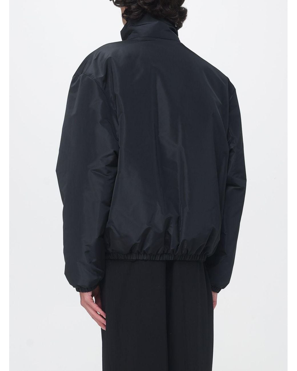 Saint Laurent Blue Cassandre Relaxed Fit Technical Fabric Bomber Jacket With Ysl Logo for men