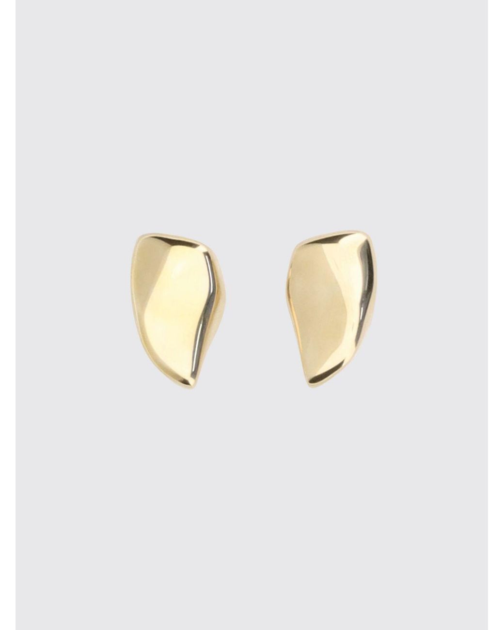 Bottega Veneta White Prisma 18Ct-Plated Drop Earrings