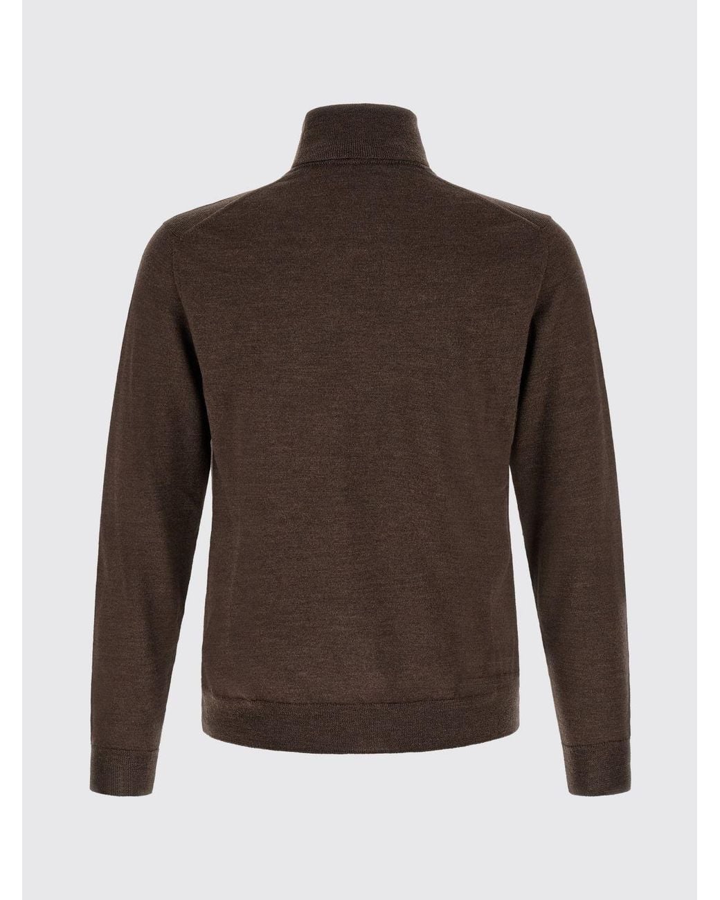 Zanone Brown Long-Sleeved Turtleneck Jumper for men