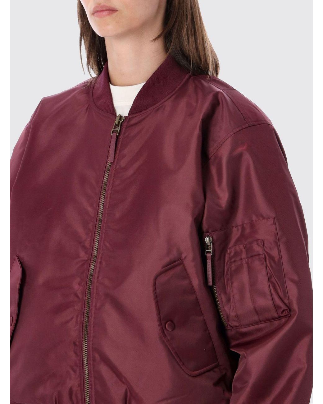 Anine Bing Red Leon Relaxed Fit Bomber Jacket