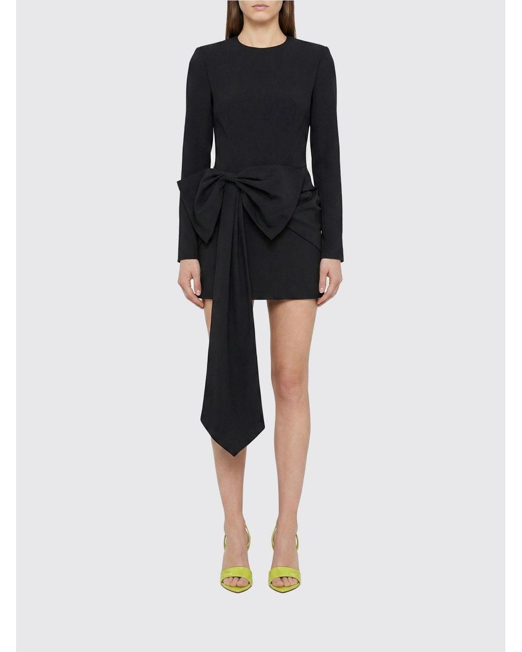 ROTATE BIRGER CHRISTENSEN Black Maxi Bow Dress