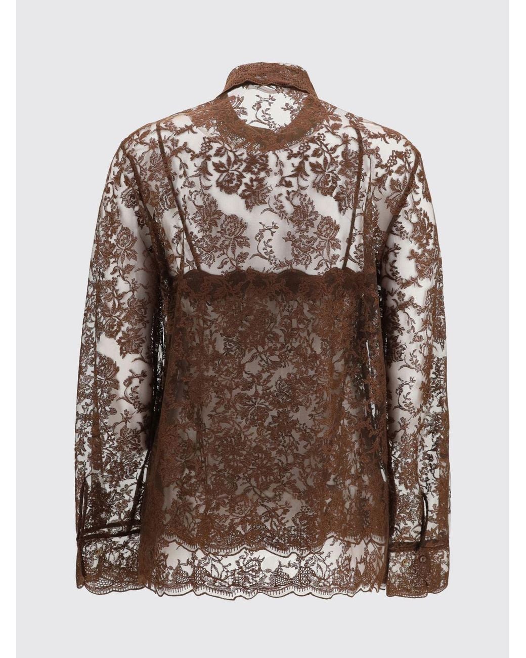 Ermanno Scervino Brown Shirt
