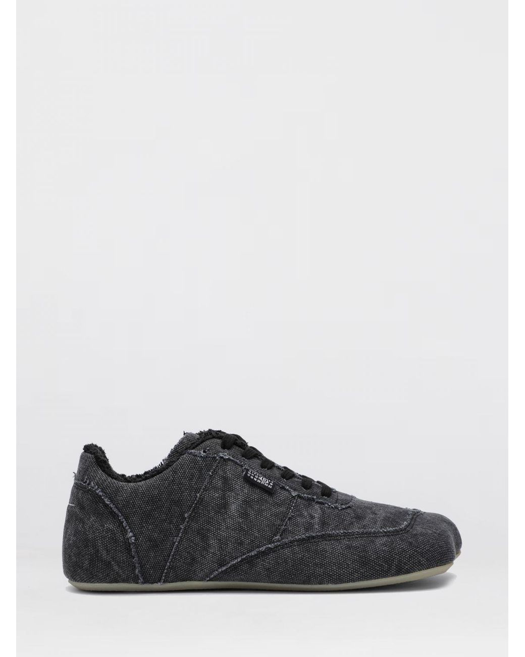 MM6 by Maison Margiela White Anatomic Washed Cotton Canvas Sneakers for men