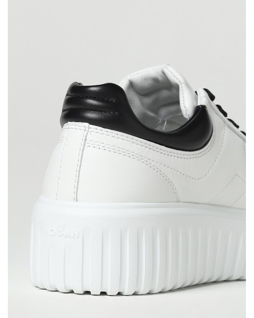 Hogan White H-Stripes Sneakers